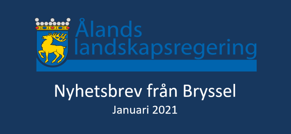 Nyhetsbrevets sidhuvud med landskapsregeringens logo.