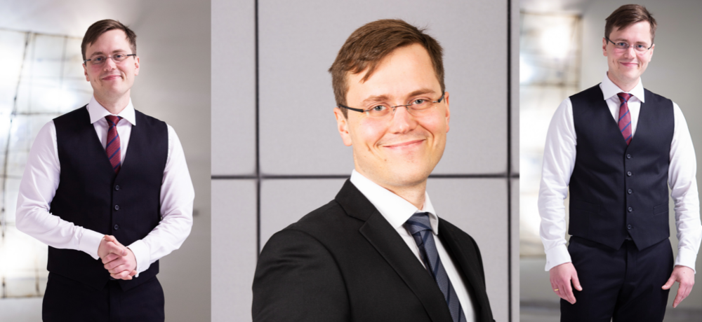 Tre bilder av infrastrukturminister Christian Wikström.