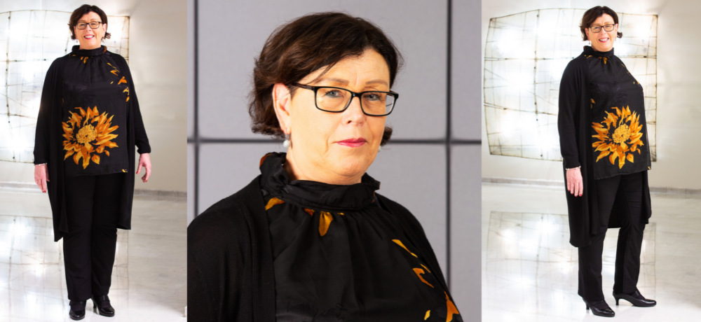 Tre bilder av lantrådet Veronica Thörnroos.